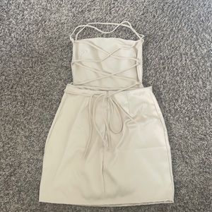 open back mini dress